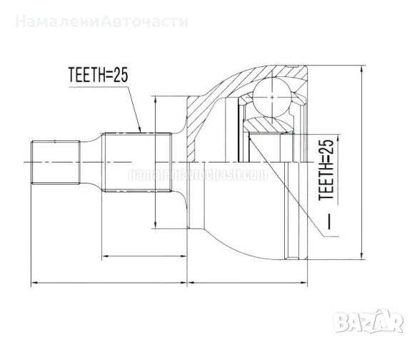 Предно външно каре A1693601572 NPZME007 Mercedes