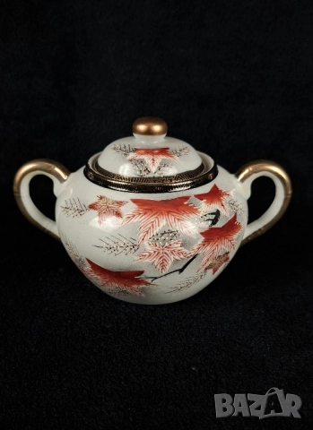 Японски сервиз с есенна декорация, снимка 4 - Сервизи - 52320557