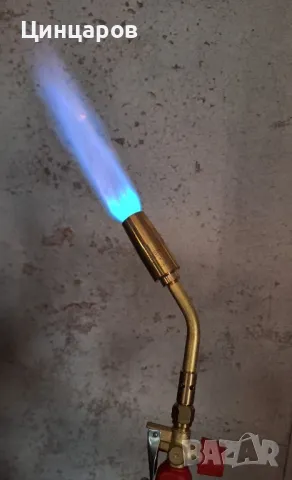 Rothenberger Airprop 2000 горелка пропан-бутан с кран и палец,маркуч дължина 2м.,запалка с камъче, снимка 3 - Други машини и части - 48717223