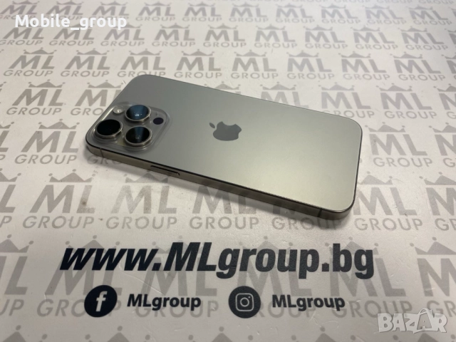 #MLgroup предлага iPhone 15 Pro Max 256GB Natural Titanium 87%, втора употреба.