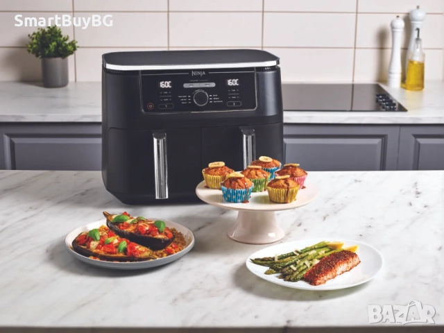 ЧИСТО НОВ NINJA AF400EU – 9.5L Dual Zone Air Fryer – НЕОТВАРЯН – ПОДАРЪК, НО НЕЖЕЛАН, снимка 2 - Фритюрници - 52440139