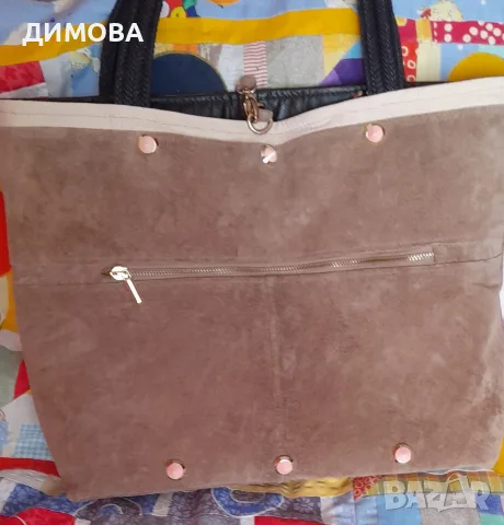 голяма ръчно изработена чанта с две лица от естествена кожа , снимка 2 - Чанти - 55729995
