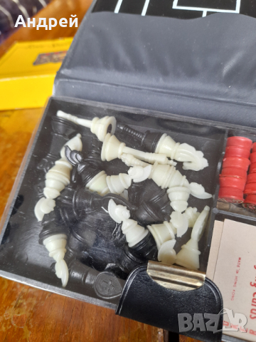 Стара игра шах,дама,карти Spielkassette, снимка 4 - Други ценни предмети - 44781418