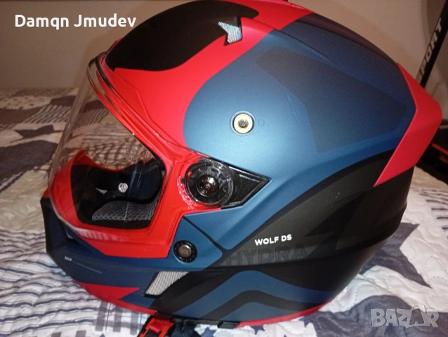 Мото каска Axxis Wolf DS Hydra 59-60, снимка 3 - Спортна екипировка - 53685384