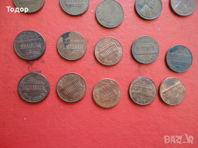 1 цент САЩ Лот американски центове , снимка 2 - Нумизматика и бонистика - 48431571