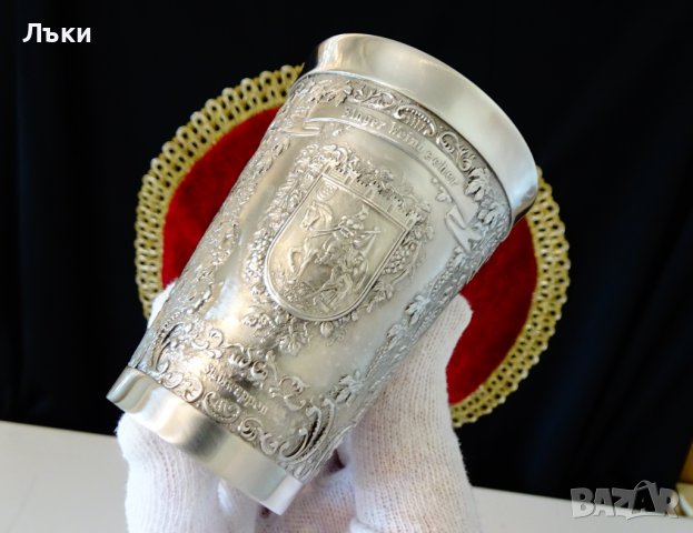 Чаша от калай за вино,рицар,крепост. , снимка 7 - Антикварни и старинни предмети - 39968008