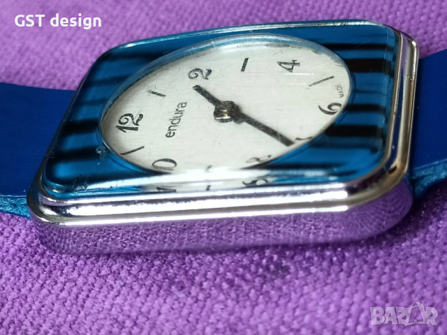 Уникат Рядък Оригинал Швейцарски Часовник Мъжки Swiss Made 1970 Футуристичен дизайн Механичен, снимка 3 - Луксозни - 44667297