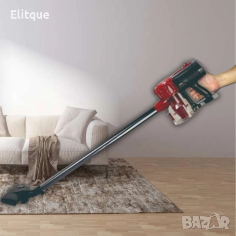 Прахосмукачка вертикална и ръчна 281, 600W, 0.8л., циклон, без торба, червен/черен, снимка 2 - Прахосмукачки - 52750491