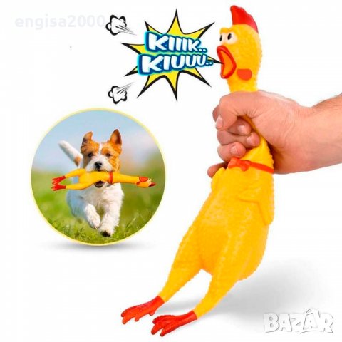 ПРОМО! Крякащо пиле, гумена звучна кокошка