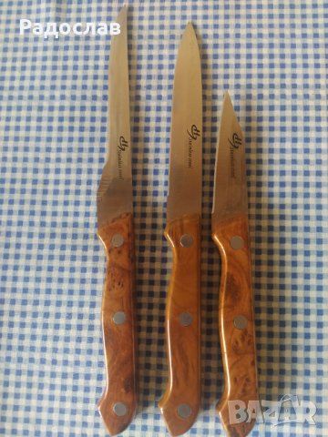 кухненски ножове със стойка , снимка 4 - Прибори за хранене, готвене и сервиране - 39423630
