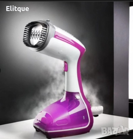 Уред за вертикално гладене с пара Voltz, 1000W, 280 мл., Бял с лилаво