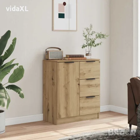vidaXL Сайдборд, дъб артизан, 60x30x70 см, инженерно дърво, снимка 2 - Бюфети - 56148372