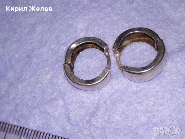 СТАРИ РЪЧНО ФЛОРАЛНО ОРНАМЕНТИРАНИ АРТ ДЕКО СРЕБЪРНИ ОБЕЦИ АНГЛИЯ СРЕБРО 925 МАЙСТОРСКИ 38696, снимка 11 - Обеци - 41730288