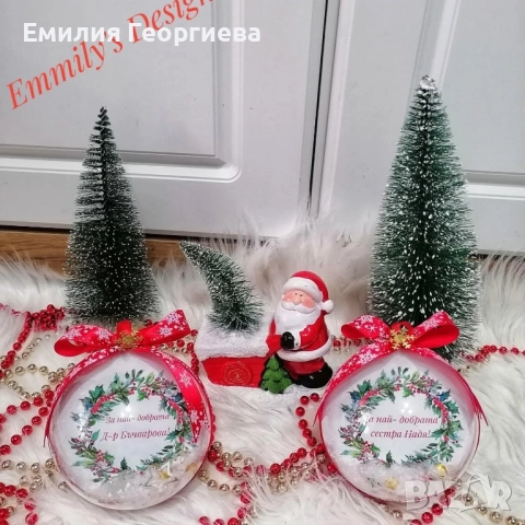 Коледни топки със снимки на най ниски цени , снимка 10 - Декорация за дома - 52452054