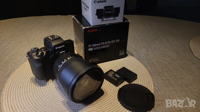 Canon EOS M50 + Sigma 17-50mm f/2.8 EX DC OS HSM + Canon адаптер