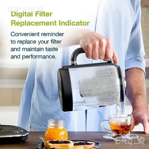 Нова Електрическа кана с воден филтър LAICA ISEO 1,5л за кафе чай кухня, снимка 6 - Кани - 49956814