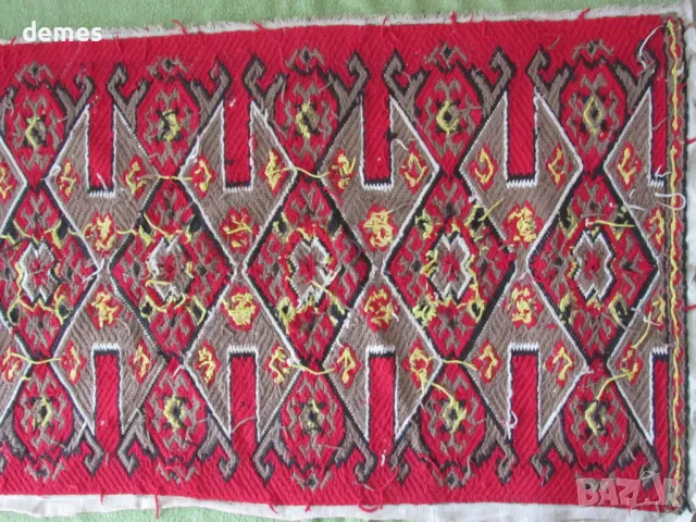 Ръчно изработена с памучни конци възглавница от 50-те г.ХХ в, снимка 9 - Други - 48459146