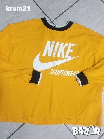 Nike Sportswear дамска жълта блуза овърсайз номер л м, снимка 7 - Блузи с дълъг ръкав и пуловери - 39571444