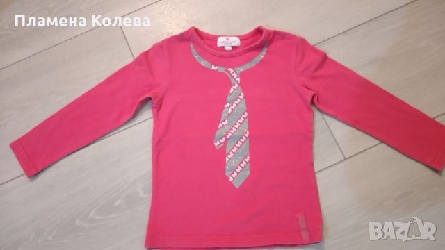 Блуза с имитация вратовръзка на френската марка NAFNAF за 3г