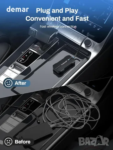 Безжичен CarPlay & Android Auto адаптер Lemorele (Wireless CarPlay Dongle) 2-в-1, снимка 8 - Аксесоари и консумативи - 55777165