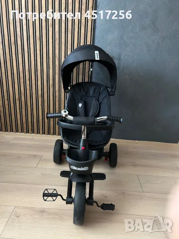 CHIPOLINO Триколка СМАРТ 360° ЧЕРНА, снимка 2 - Детски велосипеди, триколки и коли - 55776423