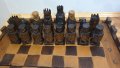 Голям стар дървен шах -ръчна изработка, снимка 3