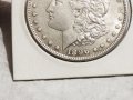 Много Рядък голям сребърен долар, морган долар, MORGAN DOLLAR, ONE DOLLAR - 1896 г., непочистван и в, снимка 2