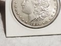 Много Рядък голям сребърен долар, морган долар, MORGAN DOLLAR, ONE DOLLAR - 1896 г., сребро сребърен, снимка 2