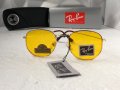 Ray-Ban Hexagonal RB3548 дамски мъжки слънчеви очила унисекс  жълти прозрачни , снимка 1 - Слънчеви и диоптрични очила - 41730834