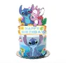 Стич stitch и Лило Целувка Happy Birthday картонен топер украса за торта декор парти рожден ден, снимка 2