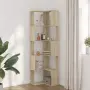 vidaXL Ъглова етажерка 5 рафта сонома дъб 50x50x179 см инженерно дърво, снимка 3