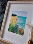 Бряг, пастелна картина, оригинал, снимка 3