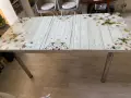 Столове 4 броя комплект и стъклена маса, снимка 11
