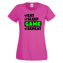 Дамска тениска Game 6 Eat,Sleep,GameRepeat,Ядене,Спане,Геймс, снимка 6