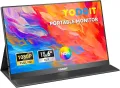 Full HD IPS Преносим монитор за лаптоп Yodoit 1920 × 1080  с IPS 15,6-инчов FHD  за пътуване  с USB, снимка 1