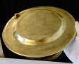Бронзова чиния,плато,пано 850 гр.,27 см.,релеф,позлата. , снимка 4