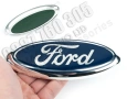 Емблема за Форд 144 мм. Черупка Алуминий Овална Самозалепваща, снимка 1