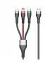Кабел за зареждане KLGO 3в1 USB – > Type C – T634, снимка 2