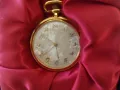 № 7974 джобен часовник   - кварцов механизъм  - работещ  - циферблат - седеф, снимка 2