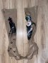Дизайнерски ръчно рисувани Givenchy  естествена кожа кафяви високи ботуши чизми Djofra 