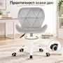 Въртящ се стол със сив велур, различни цветове, снимка 5