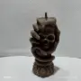 Свещ от пчелен восък череп със змия, снимка 2