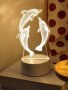 Лед нощна лампа с делфини за подарък , снимка 2