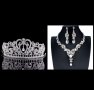 Комплект корона тиара колие обеци , снимка 5