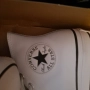 Women Converse бели високи кожени кецове Chuck Taylor All Star Seasonal Leather Lift High Top White, снимка 7