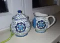 Керамичен комплект-захарничка и каничка, снимка 2