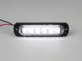 LED габарит с рефлектор 6 LED 12-24V за страничен монтаж с бяла светлина, снимка 2