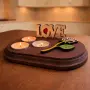 Дизайнерски свещник LOVE с роза - романтичен подарък, снимка 1