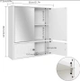Шкаф за баня HOS-MD огледален 55х60х17.5 бял, снимка 3