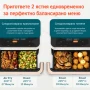 Фритюрник с горещ въздух Cosori Dual Blaze TwinFry , 10L, Бял * Безплатна доставка * Гаранция 2 год., снимка 3